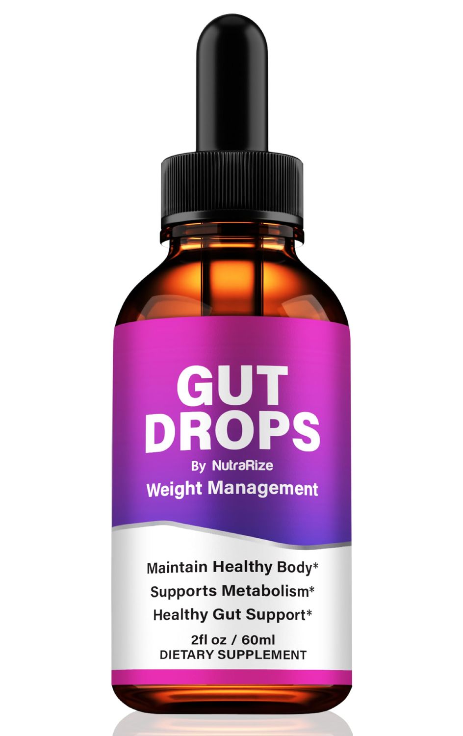 NutraRize Gut Drops, Premium GutDrops Dropper, All-Natural Liquid Formula to Maintain Healthy Body, Energy and Overall Well-Being, Official Gut Drops Gotas, Review 30 Servings