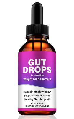 NutraRize Gut Drops, Premium GutDrops Dropper, All-Natural Liquid Formula to Maintain Healthy Body, Energy and Overall Well-Being, Official Gut Drops Gotas, Review 30 Servings