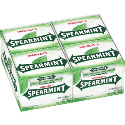 Wrigleys Spearmint Gum, 15-Stick Slim Packs Pack of 20
