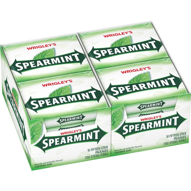 Wrigleys Spearmint Gum, 15-Stick Slim Packs Pack of 20
