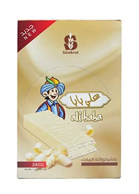 Ali-Baba White Chocolate Wafers, 24 Pieces, Palestine Origin