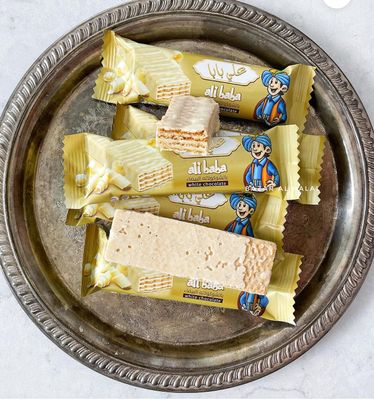 Ali-Baba White Chocolate Wafers, 24 Pieces, Palestine Origin