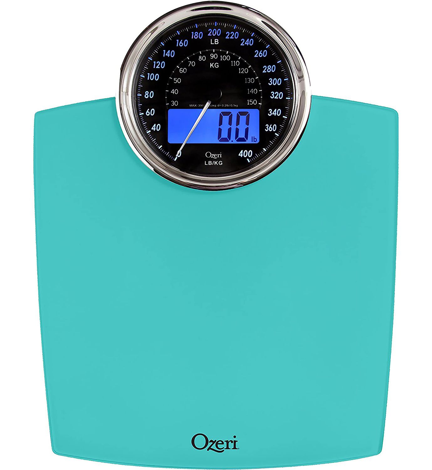 Ozeri Rev 400 lbs Weight Scale with Electro-Mechanical Weight Dial and 50 gram Bath Scale Sensors 0.1 lbs 0.05 kg