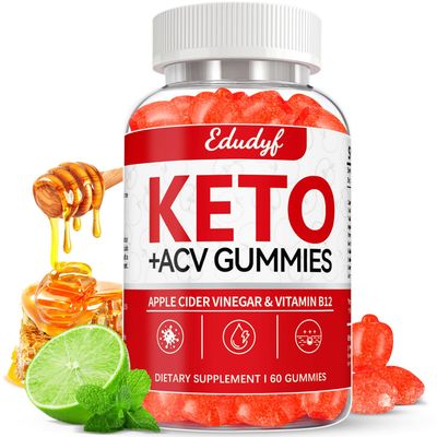 EDUDYF Keto ACV Gummies - Cleanse Detox, 1500mg Apple Cider Vinegar Supplement, Sugar-Free, Vegan, Non-GMO, 56 Gummies