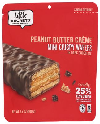 Little Secrets Llc Dark Chocolate Wafer with Peanut Butter, No Artificial Flavors and Preservatives, 3.5 Ounce Pack of 6