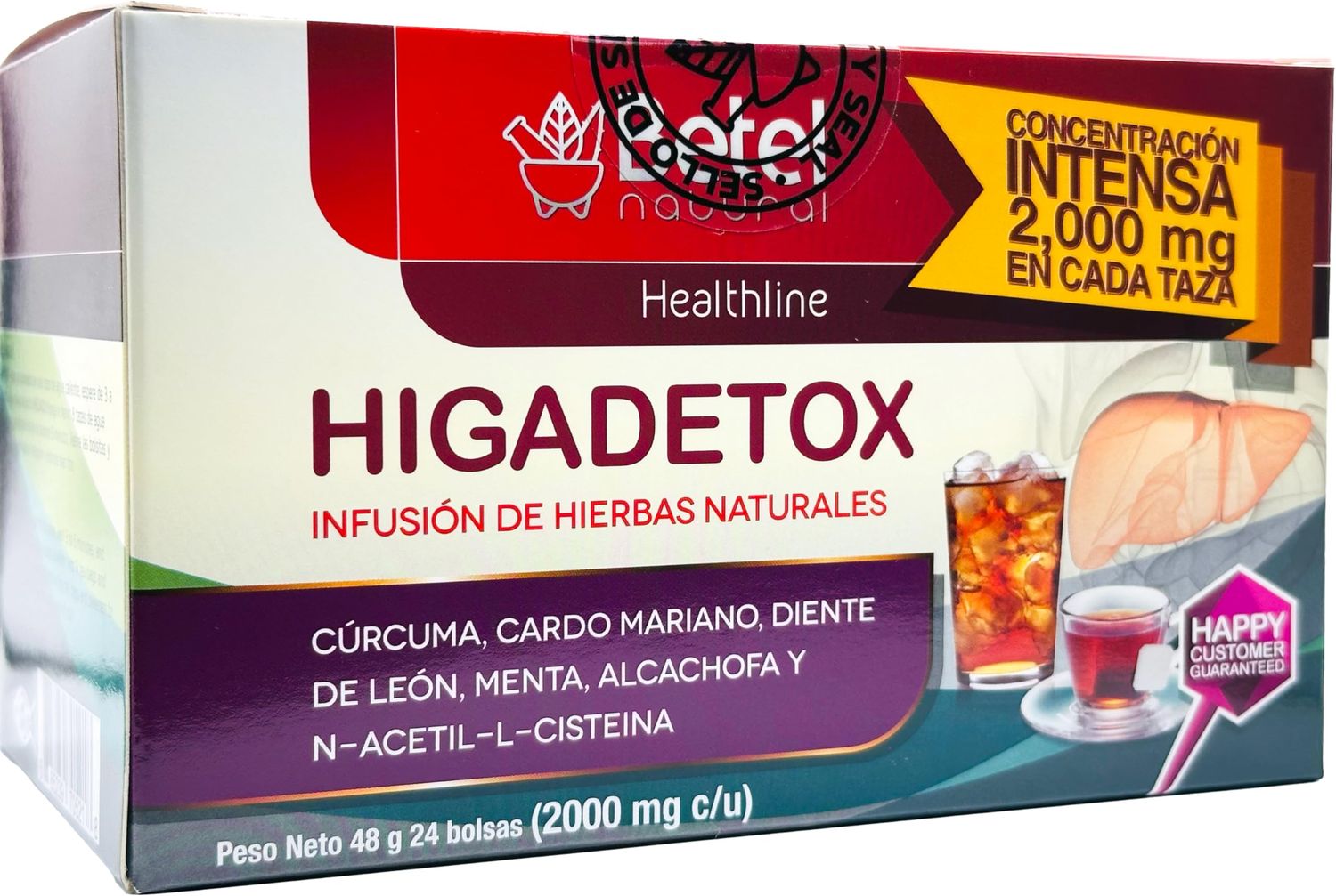 Higadetox Tea by Betel Natural - Healthy Liver Detox - 24 Tea Bags