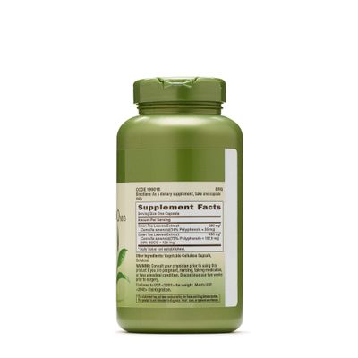 GNC Herbal Plus Green Tea Complex 500mg Supplement, Vegetarian, Supports Metabolism, 200 Servings