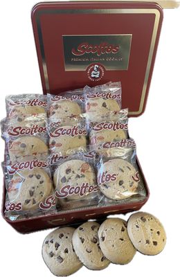 Chocolate Chip Cookies, Individually Wrapped Gourmet Cookies Pack of 18 for Birthday Treats, Thank You, Care Package, Holiday Christmas Gift Baskets Food, Scottos Cookies Bakery Fresh Favorites