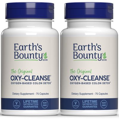 Earths Bounty Oxy-Cleanse Colon Conditioner - Gentle Colon Cleanse for Digestive Wellness - Constipation Relief - Natural Colon Detox - 75 Capsules - 2-Pack