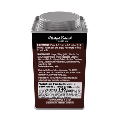 Harry David Truffle Cocoa Mix, Sweet Milk Chocolate, 6.25 Ounce