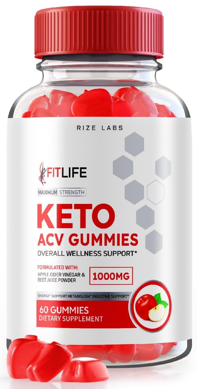 rize labs - FitLife Keto ACV Gummies, Supports Weight Loss with Apple Cider Vinegar, Extra Strength Supplement Helps in Reducing Belly Fat 60 Gummies