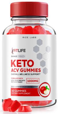 rize labs - FitLife Keto ACV Gummies, Supports Weight Loss with Apple Cider Vinegar, Extra Strength Supplement Helps in Reducing Belly Fat 60 Gummies