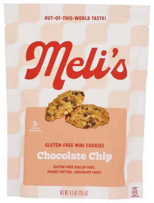 Meli s Chocolate Chip Mini Cookies, Gluten Free, 4.5 Ounces Pack Of 6