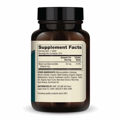Dr. Mercola Niacinamide Vitamin B3, 90 Servings 270 Tablets, Dietary Supplement, Mini Tabs, Non-Flushing, Supports Metabolic Health, Non-GMO