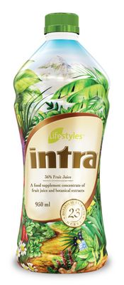 Intra Lifestyles Herbal Juice Drink - Botanical Beverage for Immune Support, Detox, Digestive Cardiovascular Health - 23 Botanical Extracts - Made in Canada 1 Bottle 950 mL 32 fl oz