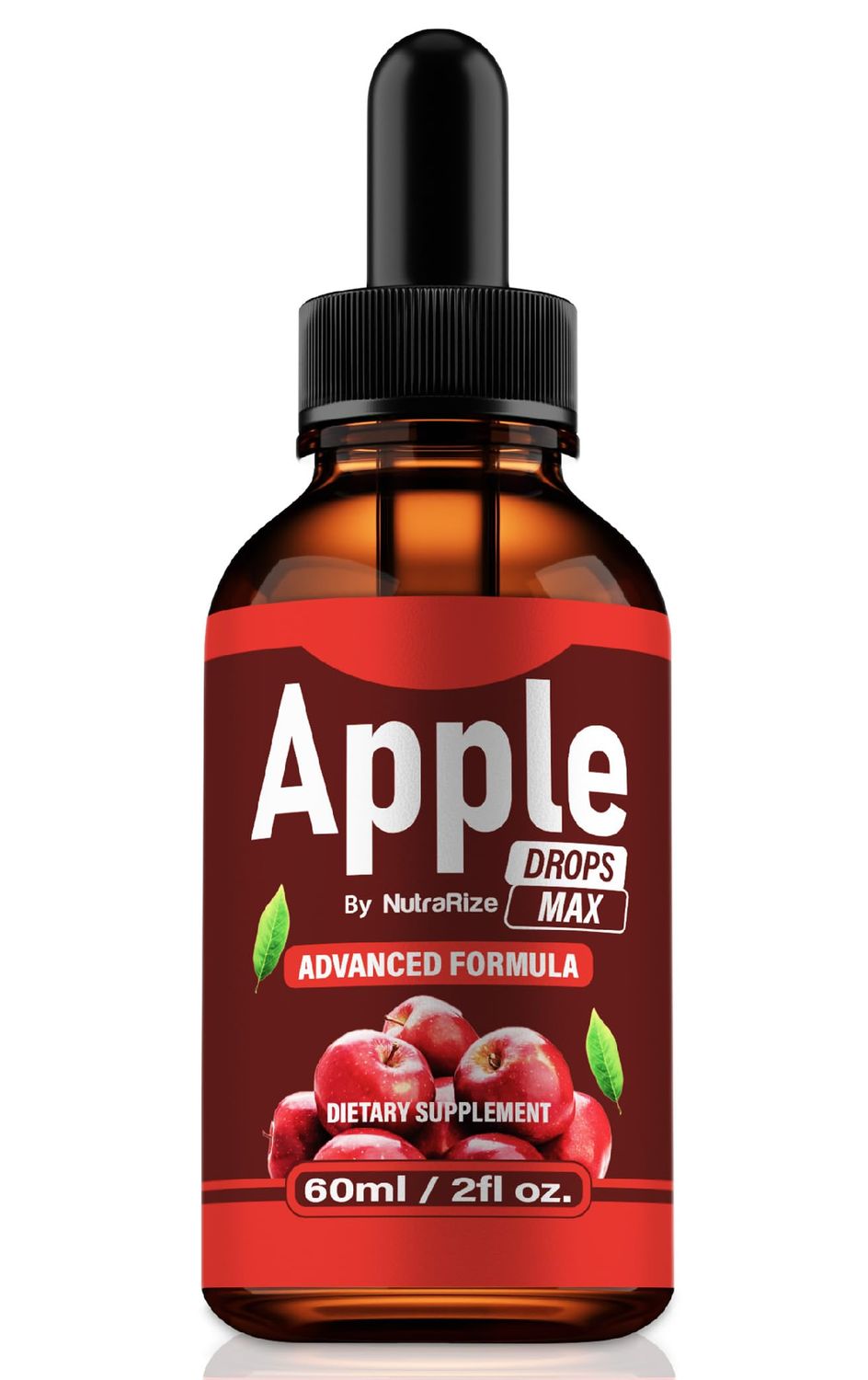 Apple Drops Max, Pure Apple Liquid Dropper Formula - Naturally Supports Healthy Circulation, Stable Levels and Energizes The Body, Official Apple Detox Gotas Review 30 Servings