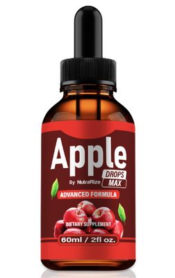 Apple Drops Max, Pure Apple Liquid Dropper Formula - Naturally Supports Healthy Circulation, Stable Levels and Energizes The Body, Official Apple Detox Gotas Review 30 Servings