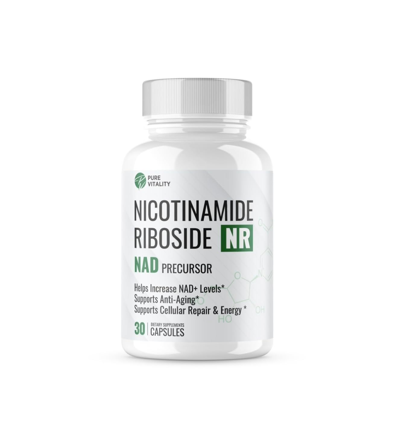 NAD Supplement New Nicotinamide Riboside NAD NR Flush Free NMN Alternative Boost Natural NAD for Anti-Aging Effects, Longevity Cognitive Function - 30 Day Supply