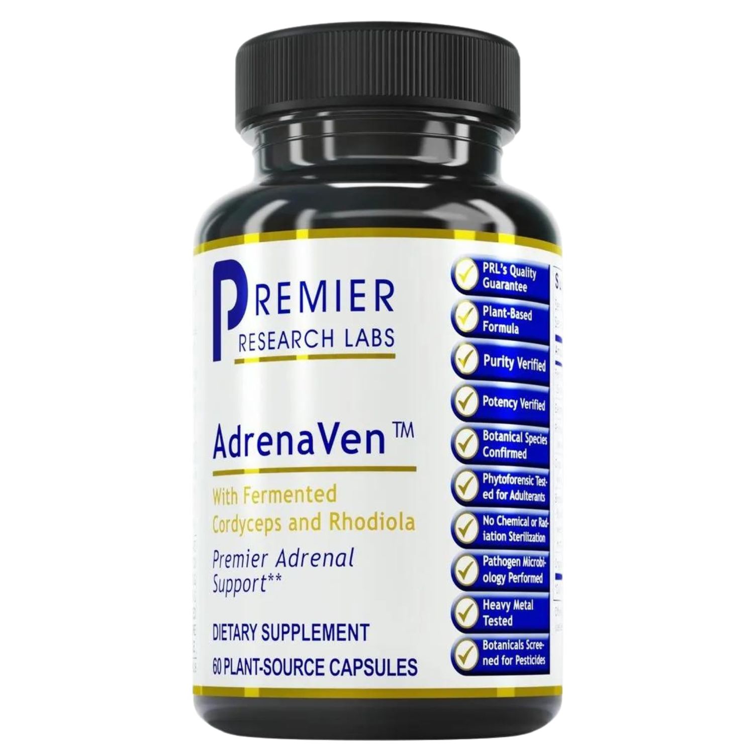 Premier Research Labs: 30 Servings-AdrenaVen - Adrenal Health Supplement, Supports Adrenal Gland Health and Stress Response - Organic Adrenal Health - 60 Plant-Source Capsules