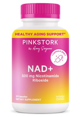 Pink Stork 500 mg NAD Supplement for Women - Healthy Aging Support - Cellular Regeneration for Energy, Cognitive Wellness, Skin Health - Clinically Studied Nicotinamide Riboside, 30 Capsules