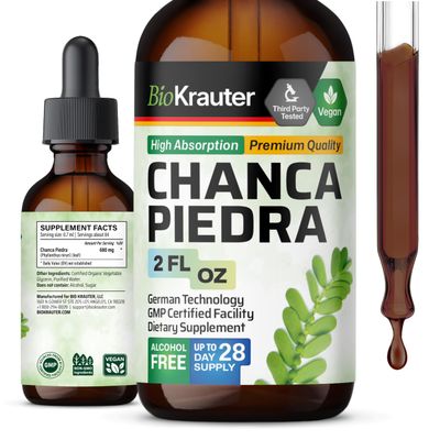 Chanca Piedra Tincture - Natural Kidney Health Support Liquid - Chanca Piedra Stone Breaker Gallbladder Cleanse Formula - Vegan, Alcohol Sugar Free Drops 2 Fl Oz
