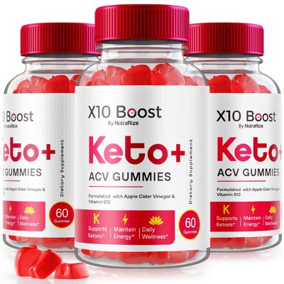 NutraRize Pack of 3 X10 Boost KetoACV Gummies Advanced Weight Loss, Reviews 180 Gummies