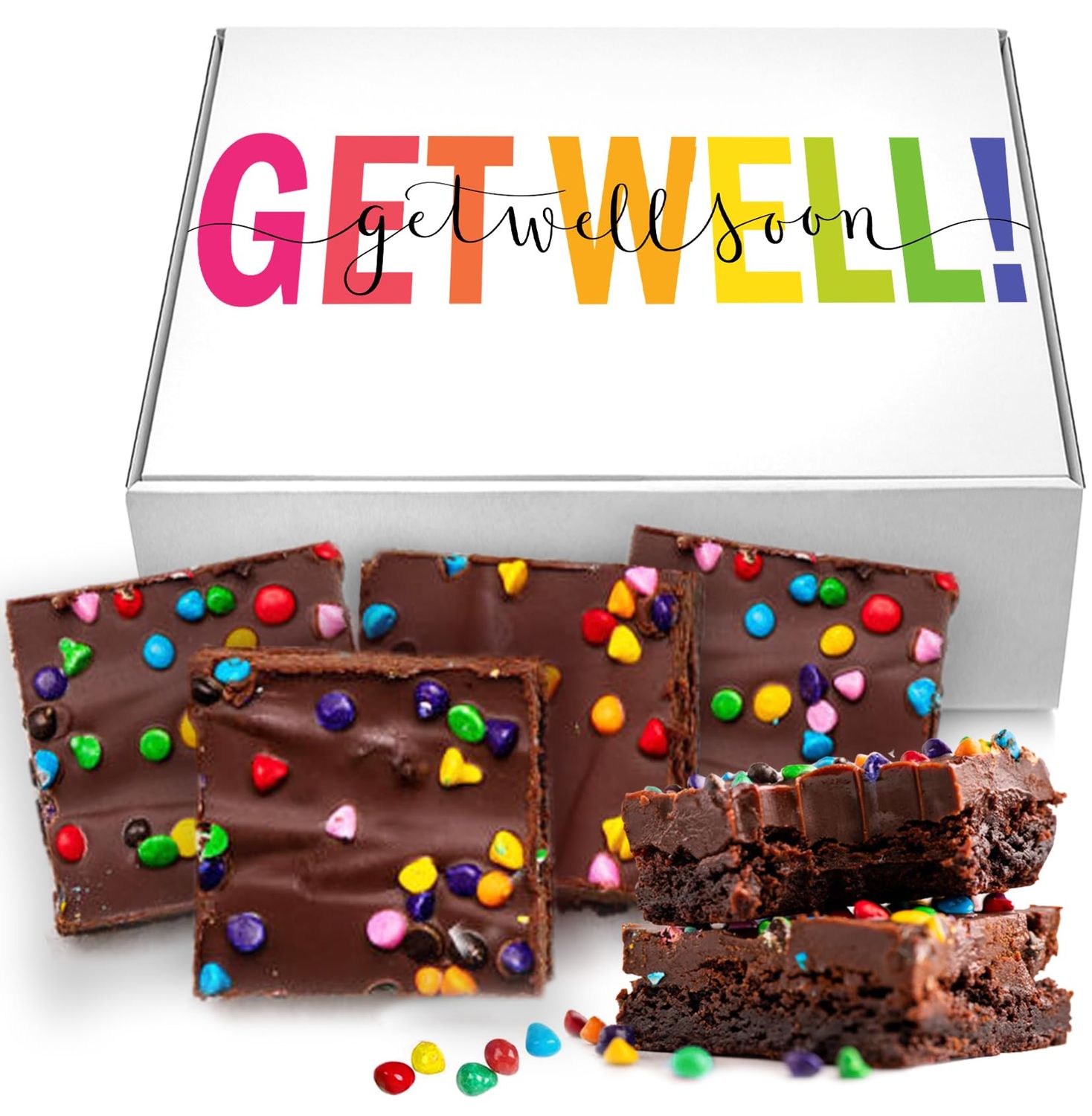 Get Well Soon Gift Basket Chocolate Brownies Cookies Food Gift Treats For Men Women Kids Individually Wrapped Care Package After Surgery Nut Free Fresh Bakery Feel Better Cake