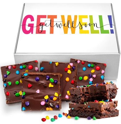 Get Well Soon Gift Basket Chocolate Brownies Cookies Food Gift Treats For Men Women Kids Individually Wrapped Care Package After Surgery Nut Free Fresh Bakery Feel Better Cake