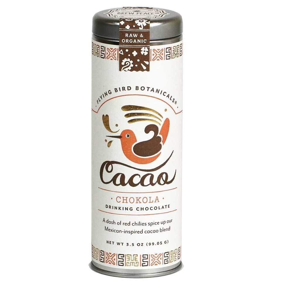 Flying Bird Botanicals - Organic Raw Cacao Chokola Drinking Chocolate, 3.5 oz