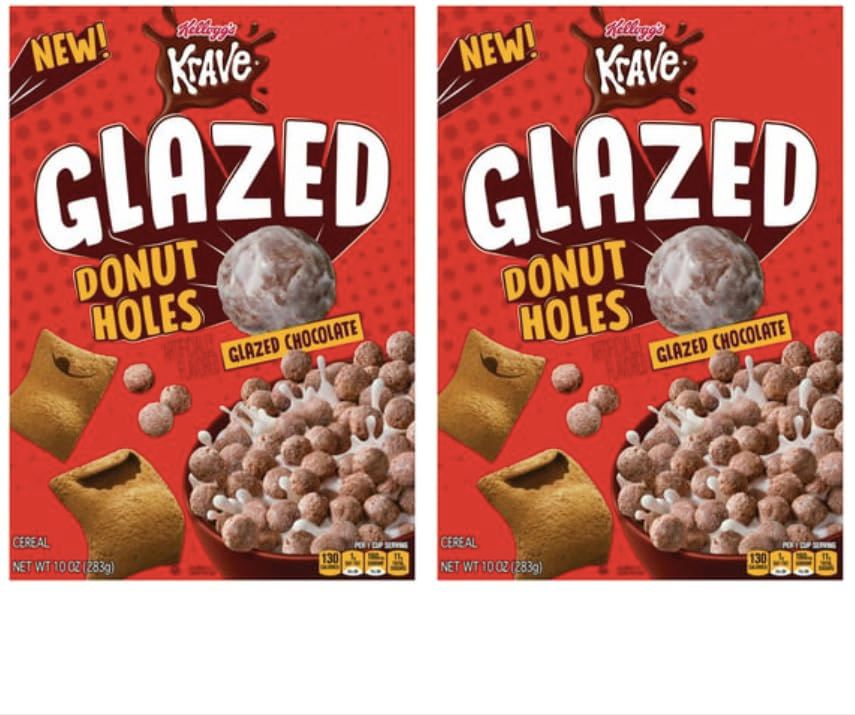 Krave Glazed Chocolate Donut Holes Cereal 20 oz total Angry Goat Goods fridge decoration included