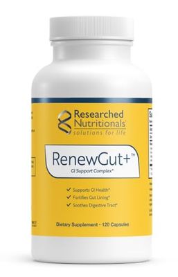 Researched Nutritionals RenewGut - GI Complex to Support Gut Lining, Healthy Histamine Levels Digestive Health - Collagen Peptides, Zinc Carnosine, DGL N Acetyl Glucosamine 120 Capsules