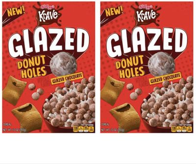 Krave Glazed Chocolate Donut Holes Cereal 20 oz total Angry Goat Goods fridge decoration included