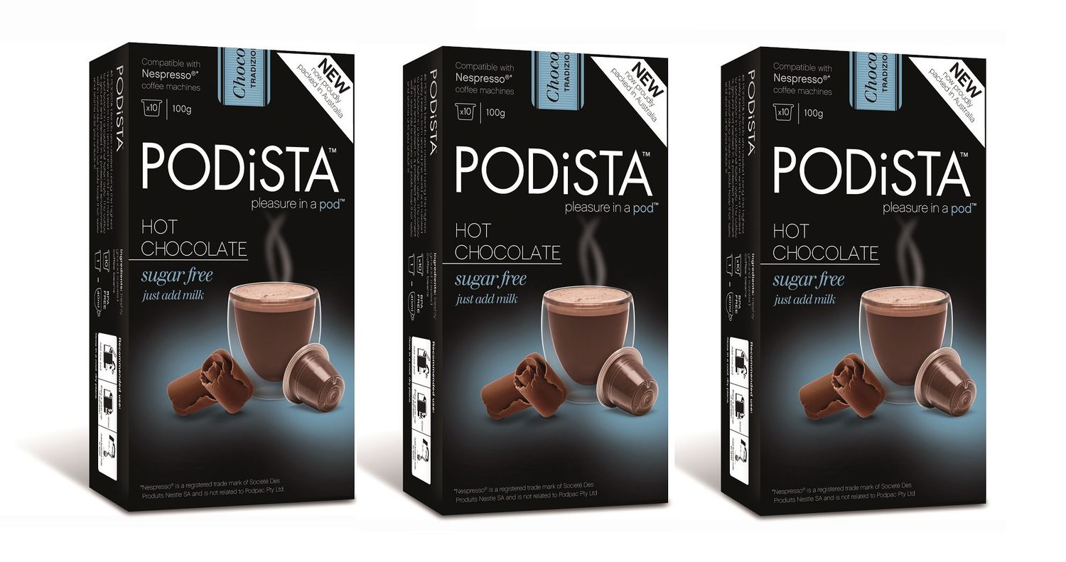 Hot Chocolate Nespresso Compatible Capsules Hot Cocoa Pods - Sugar Free - 3 Boxes - 30 Pods