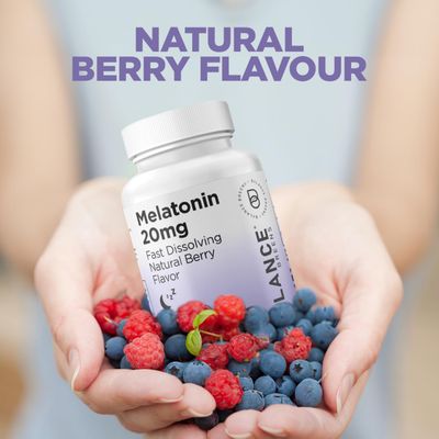 Balancebreens Melatonin 20mg Fast-Dissolve, 120 Tablets - Natural Sleep Aid for Restful Nights, Drug-Free Support for Relaxation and Tranquility