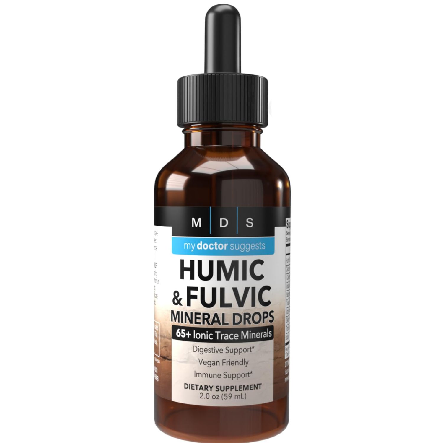 Humic Fulvic Acid Supplement - Enhanced Nutrient Absorption Detox, 2oz Liquid - Optimal Wellness Formula