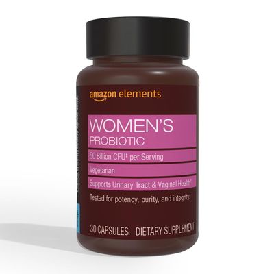 Amazon Elements One Daily Womens Probiotic, Support Urinary Tract and Vaginal Health, 50 Billion CFU 7 strains, Lactobaccilus and Bifidobacteria blend, 30 Capsules