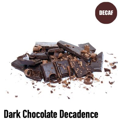 Volcanica Coffee, Dark Chocolate Decadence Decaf Flavored Coffee, Ground, Fresh Roasted, 16-ounce
