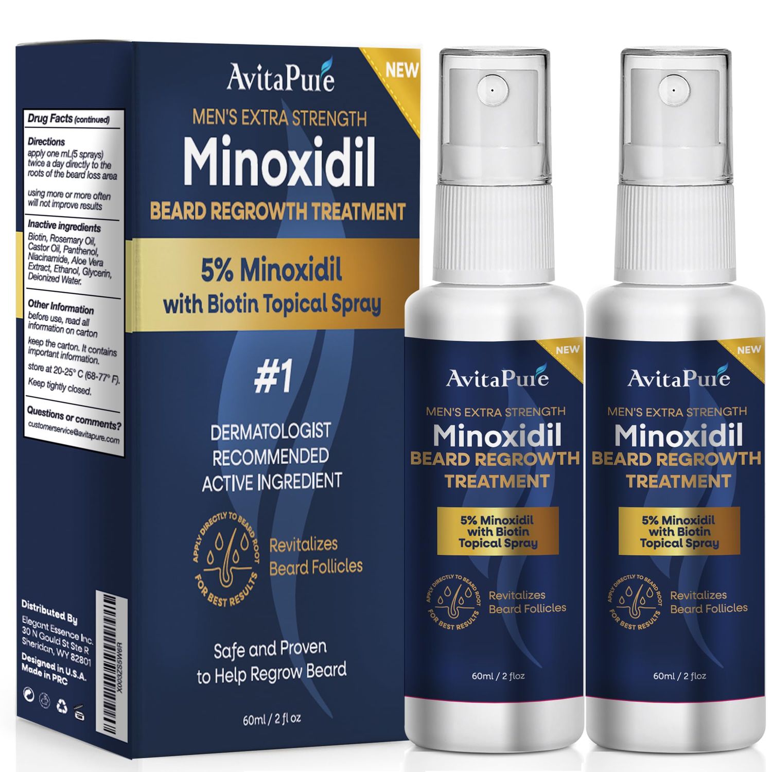 Minoxidil Beard Growth Oil: Minoxidil For Men Beard Infused With Biotin, Extra Strength Minoxidil 5 Beard Growth Serum to Grow Beard Mustache Fast
