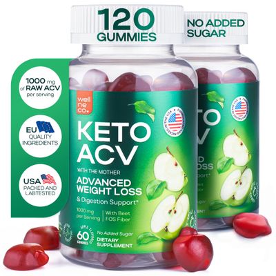 Advanced Keto ACV Gummies for Weight Loss 1000 Mg - ACV Gummies for Digestion, Metabolism, Detox - Apple Cider Vinegar, Beet FOS Fiber - Keto Supplement Kelly Clarkson for Men and Women - Sugar Free