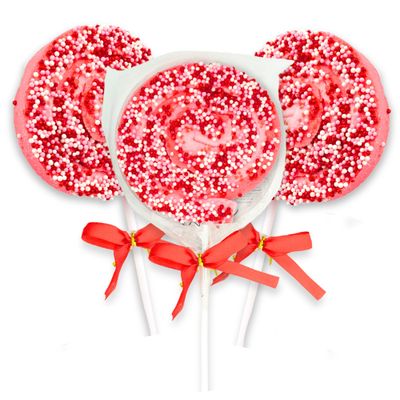 2025 Easter Candy Marshmallow Swirl Lollipops, Individually Wrapped, Strawberry Flavored, Basket Stuffer Gifts One Size, 3, Count