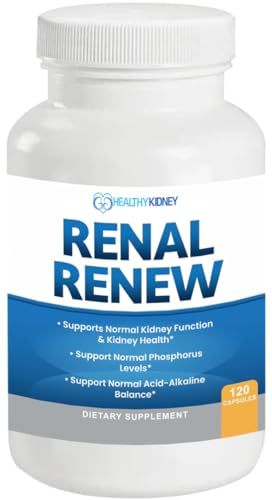Renal Renew: Advanced Kidney Cleanse Detox Repair Kidney Support Supplement. Breakthrough Smart Kidney Supplement Rejuvenates Kidney Health 120 Caps