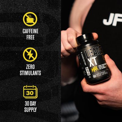 Jacked Factory Lean-XT Max - High-Performance Stim-Free Fat Burner with Carnipure, Green Tea Extract, InnoSlim, ForsLean for Increased Metabolism, Weight Loss, Appetite Suppression - 90 Count