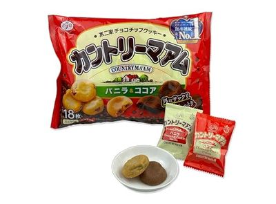 Country Ma&#39;am Chocolate Chip Cookies Vanilla&amp; Cocoa Flavors Bag of 19 Individually Wrapped Japanese Food