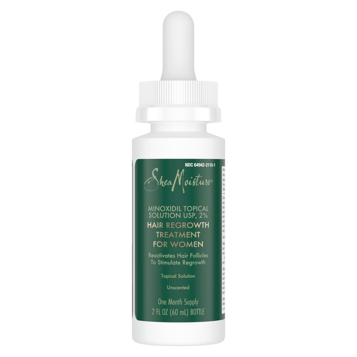 SheaMoisture Hair Regrowth Treatment for Women Minoxidil Topical Solution UPS, 2 to Stimulate Hair Regrowth Unscented 2 oz