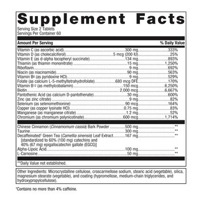Metagenics MetaGlycemX - 100 mg Alpha-Lipoic Acid - Supports Carbohydrate Metabolism - Antioxidant Support - With Green Tea Extract - Non-GMO Gluten-Free - 120 Count