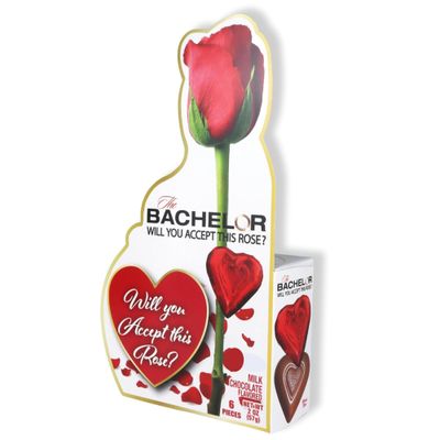 Sweetzo Bachelor Will You Accept This Rose Milk Chocolate Flavored Hearts, 2025 Gift for Her Pack of 3