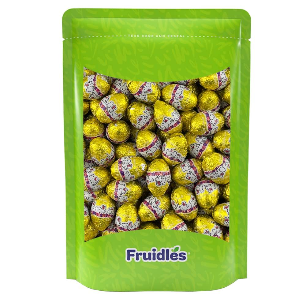 Easter Filled Bunny Bites Milk Chocolate, Happy Easter Day Eggs, Party Bag Fillers, Individually Wrapped, Kosher Certified Dairy Peanut Butter Filled Bunny Bites, Half-Pound