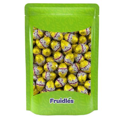 Easter Filled Bunny Bites Milk Chocolate, Happy Easter Day Eggs, Party Bag Fillers, Individually Wrapped, Kosher Certified Dairy Peanut Butter Filled Bunny Bites, Half-Pound