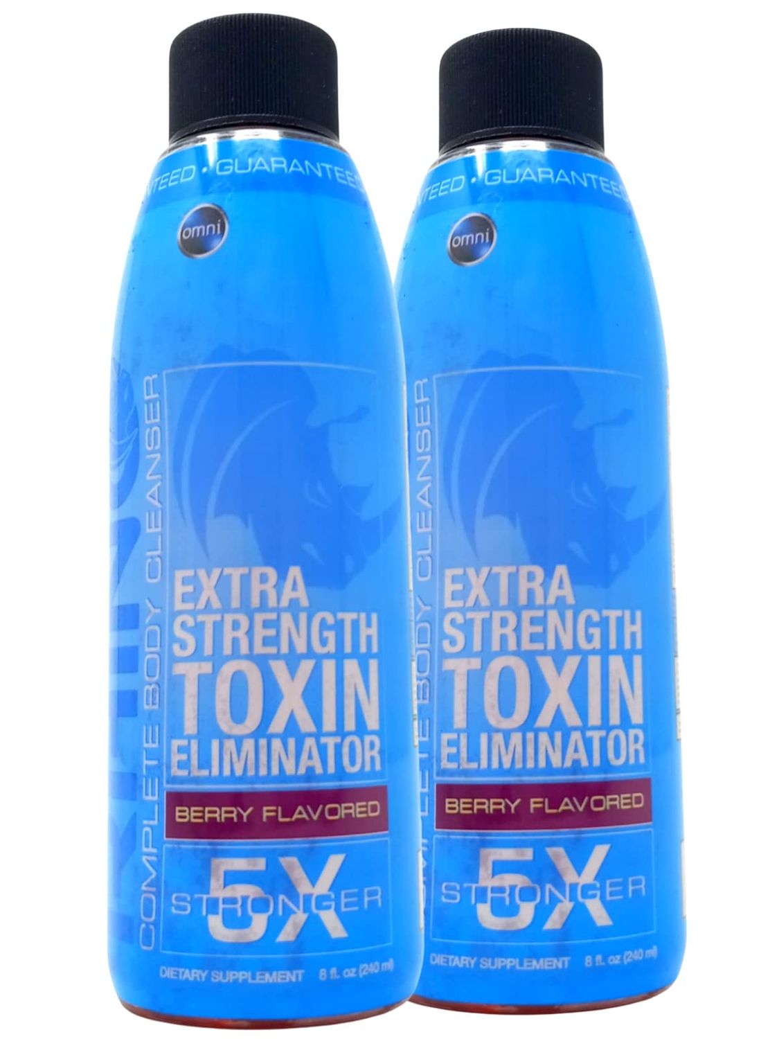 Wellgenix Omni Rhino - Extra Strength Toxin Eliminator - Same Day Detox Drink - Fruit Punch 8 fl oz 2 Pack